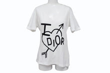画像をギャラリービューアに読み込む, CHRISTIAN DIOR クリスチャンディオール Vネック半袖Ｔシャツ ガリアーノ期 4H16155950 ホワイト ブラック サイズ42 美品 中古 4b004856 