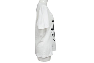 CHRISTIAN DIOR クリスチャンディオール Vネック半袖Ｔシャツ ガリアーノ期 4H16155950 ホワイト ブラック サイズ42 美品 中古 4b004856 