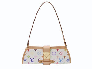 新品同様 LOUIS VUITTON ルイヴィトン シャーリー 2WAYバッグ M40049 モノグラム マルチカラー ホワイト 村上隆 中古 4b004857