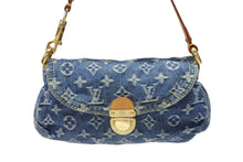 Load image into Gallery viewer, 極美品 LOUIS VUITTON ルイヴィトン ミニプリーティ ワンショルダーバッグ M95050 モノグラム デニム インディゴブルー 中古 4b004859