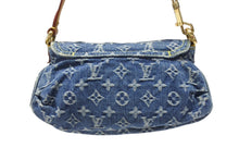 Load image into Gallery viewer, 極美品 LOUIS VUITTON ルイヴィトン ミニプリーティ ワンショルダーバッグ M95050 モノグラム デニム インディゴブルー 中古 4b004859
