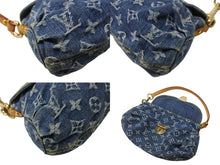 Load image into Gallery viewer, 極美品 LOUIS VUITTON ルイヴィトン ミニプリーティ ワンショルダーバッグ M95050 モノグラム デニム インディゴブルー 中古 4b004859