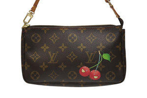 極美品 LOUIS VUITTON ルイヴィトン モノグラム チェリー ポシェットアクセソワール アクセサリーポーチ 村上隆 M95008 中古 4b004860