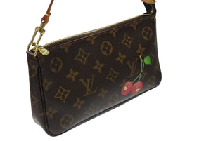 極美品 LOUIS VUITTON ルイヴィトン モノグラム チェリー ポシェットアクセソワール アクセサリーポーチ 村上隆 M95008 中古 4b004860