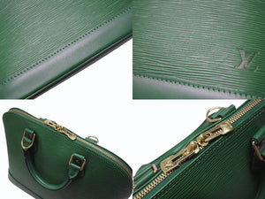 極美品 LOUIS VUITTON ルイヴィトン アルマPM ハンドバッグ M52144 エピ レザー ゴールド金具 グリーン 中古 4b004861