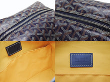 Load image into Gallery viewer, 新品同様 GOYARD ゴヤール BOWLIN25 ボウリング25トイレタリーバッグ ポーチ クラッチバッグ セカンドバッグ ネイビー 中古 4b004862