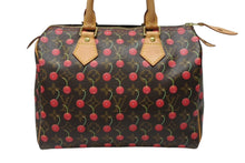 Load image into Gallery viewer, 極美品 LOUIS VUITTON ルイヴィトン スピーディ25 ハンドバッグ M95009 モノグラム チェリー ブラウン 村上隆 中古 4b004863