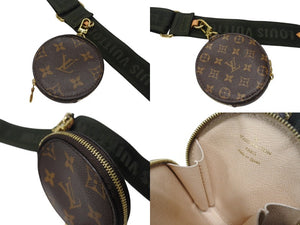 極美品 LOUIS VUITTON ルイヴィトン モノグラム ミュルティポシェット アクセソワール カーキ ショルダーバッグ M44813 中古 4b004864