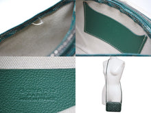 Load image into Gallery viewer, GOYARD ゴヤール プリュメ ポーチウォレット ショルダーバッグ PLUMETPMLTY09CL09P レザー グリーン シルバー金具 美品 中古 4b004865
