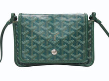 Load image into Gallery viewer, GOYARD ゴヤール プリュメ ポーチウォレット ショルダーバッグ PLUMETPMLTY09CL09P レザー グリーン シルバー金具 美品 中古 4b004865