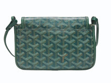 Load image into Gallery viewer, GOYARD ゴヤール プリュメ ポーチウォレット ショルダーバッグ PLUMETPMLTY09CL09P レザー グリーン シルバー金具 美品 中古 4b004865