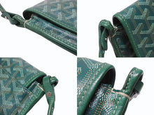 Load image into Gallery viewer, GOYARD ゴヤール プリュメ ポーチウォレット ショルダーバッグ PLUMETPMLTY09CL09P レザー グリーン シルバー金具 美品 中古 4b004865