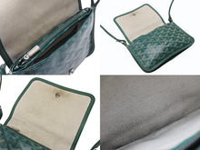 Load image into Gallery viewer, GOYARD ゴヤール プリュメ ポーチウォレット ショルダーバッグ PLUMETPMLTY09CL09P レザー グリーン シルバー金具 美品 中古 4b004865