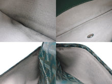 Load image into Gallery viewer, GOYARD ゴヤール プリュメ ポーチウォレット ショルダーバッグ PLUMETPMLTY09CL09P レザー グリーン シルバー金具 美品 中古 4b004865