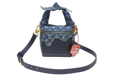 新品同様品 LOUISVUITTON ルイヴィトン NIGO ジャパニーズクルーザー ハンドバッグ M45970 デニム トリヨン インディゴ 中古 4b004867