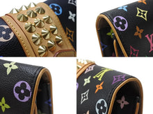 画像をギャラリービューアに読み込む, LOUIS VUITTON ルイヴィトン ポシェット コートニー クラッチバッグ M45640 モノグラム マルチカラー ブラック 村上隆 美品 中古 4b004868