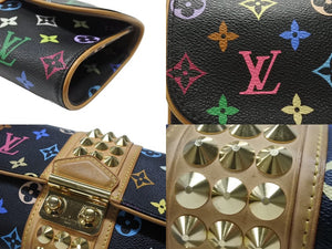 LOUIS VUITTON ルイヴィトン ポシェット コートニー クラッチバッグ M45640 モノグラム マルチカラー ブラック 村上隆 美品 中古 4b004868