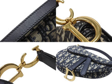 Load image into Gallery viewer, 極美品 Christian Dior クリスチャンディオール サドルミニバッグ ハンドバッグ M0456CTZQ オブリーク ネイビー 中古 4b004869