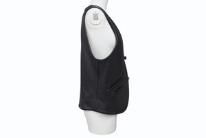 極美品 CHROME HEARTS クロムハーツ CLASSC 2B LTHR クラシック 2BレザーベストサイズS クロスボールボタン スクロールラベル 中古 4b004870 