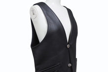 Load image into Gallery viewer, 極美品 CHROME HEARTS クロムハーツ CLASSC 2B LTHR クラシック 2Bレザーベスト サイズS クロスボールボタン スクロールラベル 中古 4b004870