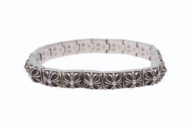 CHROME HEARTS クロムハーツ PYRAMID PLS LNK 3/8 ピラミッド プラスリンク ブレスレット 重量約71.1g 19リンク シルバー925 美品 中古 4b004873
