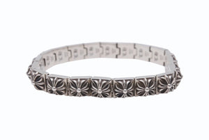 CHROME HEARTS クロムハーツ PYRAMID PLS LNK 3/8 ピラミッド プラスリンク ブレスレット 重量約71.1g 19リンク シルバー925 美品 中古 4b004873