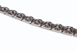CHROME HEARTS クロムハーツ PYRAMID PLS LNK 3/8 ピラミッド プラスリンク ブレスレット 重量約71.1g 19リンク シルバー925 美品 中古 4b004873 
