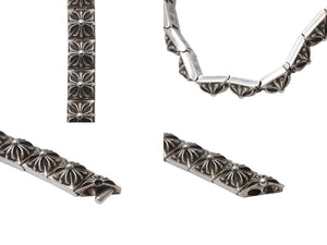 CHROME HEARTS クロムハーツ PYRAMID PLS LNK 3/8 ピラミッド プラスリンク ブレスレット 重量約71.1g 19リンク シルバー925 美品 中古 4b004873