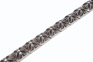 CHROME HEARTS クロムハーツ PYRAMID PLS LNK 3/8 ピラミッド プラスリンク ブレスレット 重量約78.1g 21リンク 美品 中古 4b004874