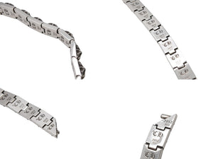 CHROME HEARTS クロムハーツ PYRAMID PLS LNK 3/8 ピラミッド プラスリンク ブレスレット 重量約78.1g 21リンク 美品 中古 4b004874
