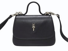 画像をギャラリービューアに読み込む, 極美品 CHROME HEARTS クロムハーツ TEENER 2WAYバッグ ダガー装飾 スクロールラベルロゴ クロスボール レザー ブラック 中古 4b004877