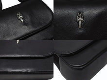 画像をギャラリービューアに読み込む, 極美品 CHROME HEARTS クロムハーツ TEENER 2WAYバッグ ダガー装飾 スクロールラベルロゴ クロスボール レザー ブラック 中古 4b004877