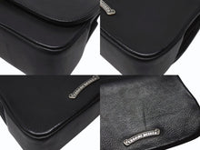 Load image into Gallery viewer, 極美品 CHROME HEARTS クロムハーツ TEENER 2WAYバッグ ダガー装飾 スクロールラベルロゴ クロスボール レザー ブラック 中古 4b004877