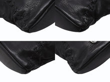 Load image into Gallery viewer, 極美品 CHROME HEARTS クロムハーツ 3ピースベルト レザーショルダーバッグ スクロールラベルロゴ ブラック シルバー925 中古 4b004878