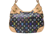 Load image into Gallery viewer, 極美品 LOUIS VUITTON ルイヴィトン グレタ ワンショルダーバッグ M40196 モノグラム マルチカラー ブラック 村上隆 中古4b004885