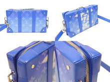Load image into Gallery viewer, 極美品 LOUIS VUITTON ルイヴィトン ソフトトランク ショルダーバッグ ヴァージル期 M45432 カウハイドレザー ブルー ホワイト 中古 4b004887