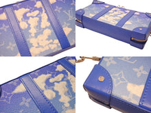 Load image into Gallery viewer, 極美品 LOUIS VUITTON ルイヴィトン ソフトトランク ショルダーバッグ ヴァージル期 M45432 カウハイドレザー ブルー ホワイト 中古 4b004887
