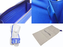 Load image into Gallery viewer, 極美品 LOUIS VUITTON ルイヴィトン ソフトトランク ショルダーバッグ ヴァージル期 M45432 カウハイドレザー ブルー ホワイト 中古 4b004887