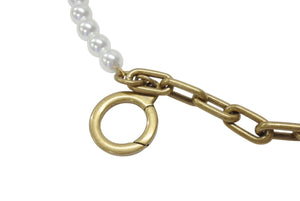 新品未使用 LOUIS VUITTON ルイヴィトン バッグチャーム チェーンベルト パール M01689 ガラスパール メタル Pharrell Williams 中古 4b004894