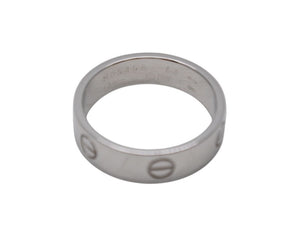 新品同様 CARTIER カルティエ LOVEリング クラシックモデル B4084700 重量約9.5g 750刻印 サイズ63 約22号 ホワイトゴールド 中古 4b004901