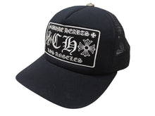 Load image into Gallery viewer, 極美品 CHROME HEARTS クロムハーツトラッカーキャップ ロサンゼルス限定 CHロゴ刺繍 クロスボール シルバー 925 ブラック 中古 4b004903