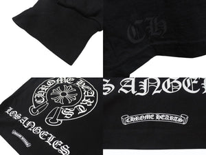 極美品 CHROME HEARTS クロムハーツ ホースシュー 長袖Tシャツ ロングスリーブ ロサンゼルス限定 ブラック サイズL 中古 4b004904