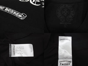 極美品 CHROME HEARTS クロムハーツ ホースシュー 長袖Tシャツ ロングスリーブ ロサンゼルス限定 ブラック サイズL 中古 4b004904