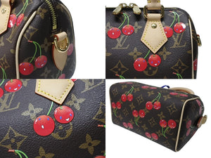 新品未使用 LOUIS VUITTON ルイヴィトン LV TM スピーディー バンドリエール20 チェリーブロッサム ハンドバッグ M13094 中古 4b004905