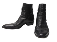 画像をギャラリービューアに読み込む, SAINT LAURENT PARIS サンローラン パリ ジョッパーブーツ ショートブーツ 靴 443200 レザー ブラック サイズ45 美品 中古 4b004907 