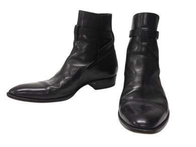 SAINT LAURENT PARIS サンローラン パリ ジョッパーブーツ ショートブーツ 靴 443200 レザー ブラック サイズ45 美品 中古 4b004907 
