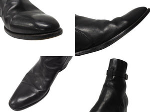 SAINT LAURENT PARIS サンローラン パリ ジョッパーブーツ ショートブーツ 靴 443200 レザー ブラック サイズ45 美品 中古 4b004907 