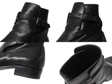 画像をギャラリービューアに読み込む, SAINT LAURENT PARIS サンローラン パリ ジョッパーブーツ ショートブーツ 靴 443200 レザー ブラック サイズ45 美品 中古 4b004907 