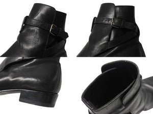 SAINT LAURENT PARIS サンローラン パリ ジョッパーブーツ ショートブーツ 靴 443200 レザー ブラック サイズ45 美品 中古 4b004907 