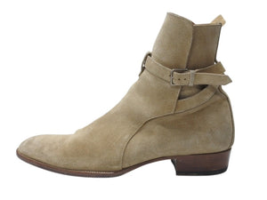 SAINT LAURENT サンローラン WYATT 30 JODHPUR BOOTS ワイアット 30 ジョッパーブーツ 靴 498372 スエード ベージュ サイズ45 美品 中古 4b004908 